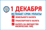 ДО 1 ДЕКАБРЯ ФИЗИЧЕСКИЕ ЛИЦА ДОЛЖНЫ ОПЛАТИТЬ ИМУЩЕСТВЕННЫЕ НАЛОГИ
