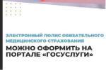 ЭЛЕКТРОННЫЙ ПОЛИС: ВСЕ СЕРВИСЫ ОМС ТЕПЕРЬ НА ГОСУСЛУГАХ