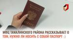 МФЦ Тамалинского района рассказывает о том, нужно ли носить с собой паспорт